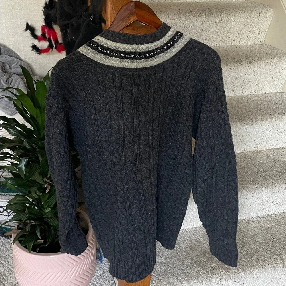 Gap Lambswool Fair Isle Pop Over Sweater